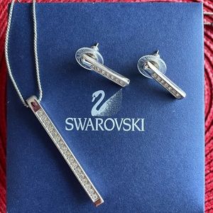 Swarovski necklace and earrings